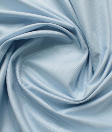 Arvind Men's Premium Cotton Structured 2.25 Meter Unstitched Shirting Fabric (Sky Blue)