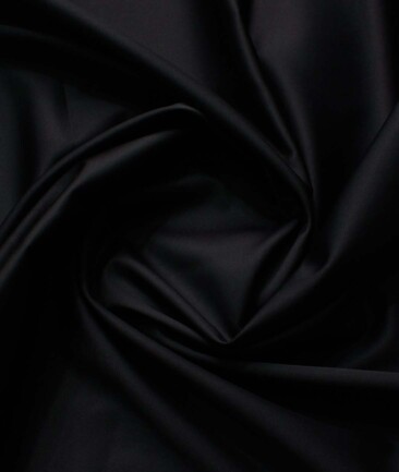 Birla Century Men's 70's Giza Cotton Solids 2.25 Meter Unstitched Shirting Fabric (Jet Black)