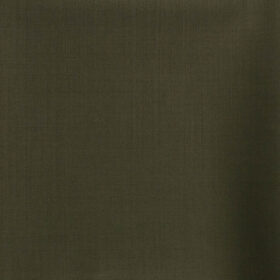 J.Hampstead Men's 60% Wool Super 140's Solids 1.30 Meter Unstitched Trouser Fabric (Dark Seaweed Green)