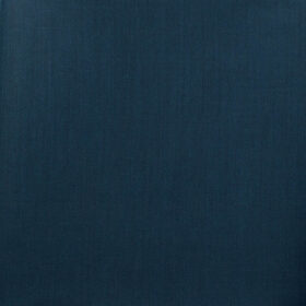 J.Hampstead Men's 60% Wool Super 140's Solids 1.30 Meter Unstitched Trouser Fabric (Dark Ocean Blue)