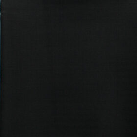 J.Hampstead Men's 60% Wool Super 130's Striped 1.30 Meter Unstitched Trouser Fabric (Black)