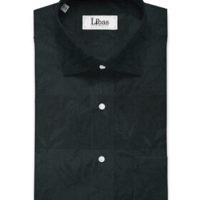 Luthai Men's Supima Cotton Self Design 2.25 Meter Unstitched Shirting Fabric (Blackish Grey)