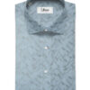 Soktas Men's Giza Cotton Self Design 2.25 Meter Unstitched Shirting Fabric (Sky Blue)