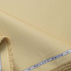 Burgoyne Men's Cotton Solids 3.75 Meter Stretchable Unstitched Trouser Fabric (Sandcastle Beige)