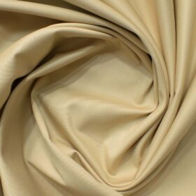 Burgoyne Men's Cotton Solids 3.75 Meter Stretchable Unstitched Trouser Fabric (Sandcastle Beige)