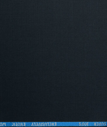 J.Hampstead Men's Wool Solids Super 100's  Unstitched Suiting Fabric (Dark Blue) - Image 6