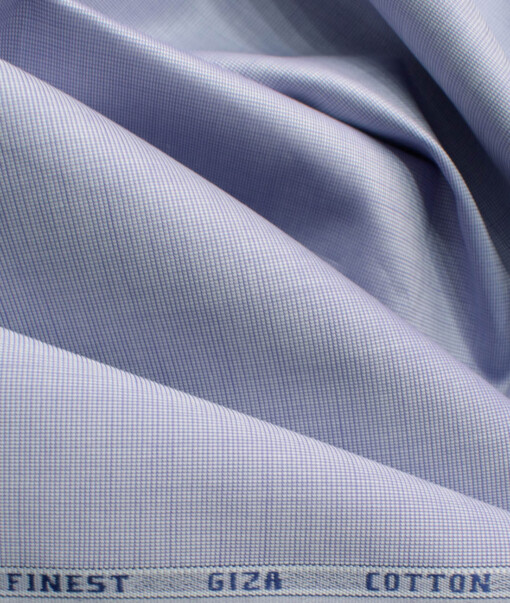 Burgoyne Men's Giza Cotton Solids 2.25 Meter Unstitched Shirting Fabric (Light Purple)
