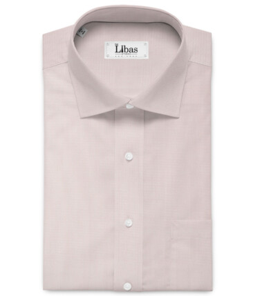 Burgoyne Men's Giza Cotton Solids 2.25 Meter Unstitched Shirting Fabric (Pink)