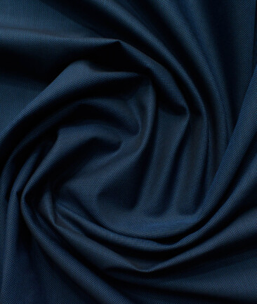Burgoyne Men's Giza Cotton Solids 2.25 Meter Unstitched Shirting Fabric (Dark Royal Blue)