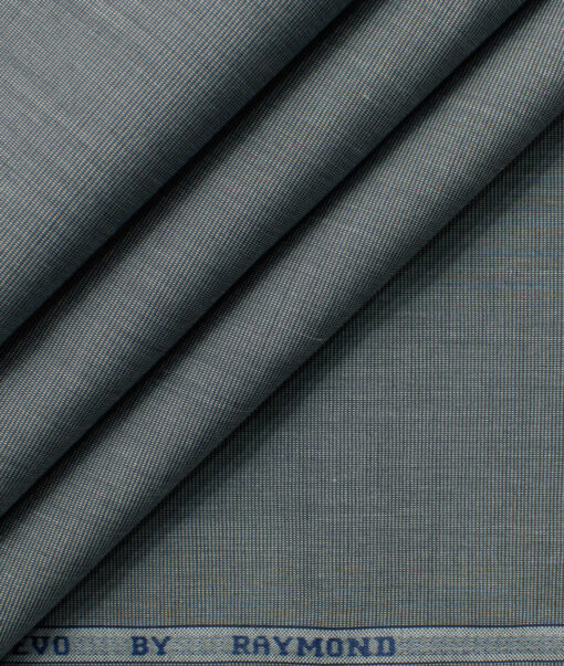 Raymond Men's Premium Cotton Solids 2.25 Meter Unstitched Shirting Fabric (Grey)