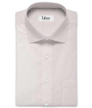 Cadini Men's Bamboo Wrinkle Resistant Solids 2.25 Meter Unstitched Shirting Fabric (Pink)