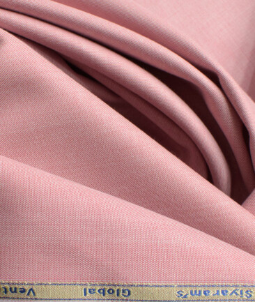 Cadini Men's Bamboo Wrinkle Resistant Solids 2.25 Meter Unstitched Shirting Fabric (Rose Pink)