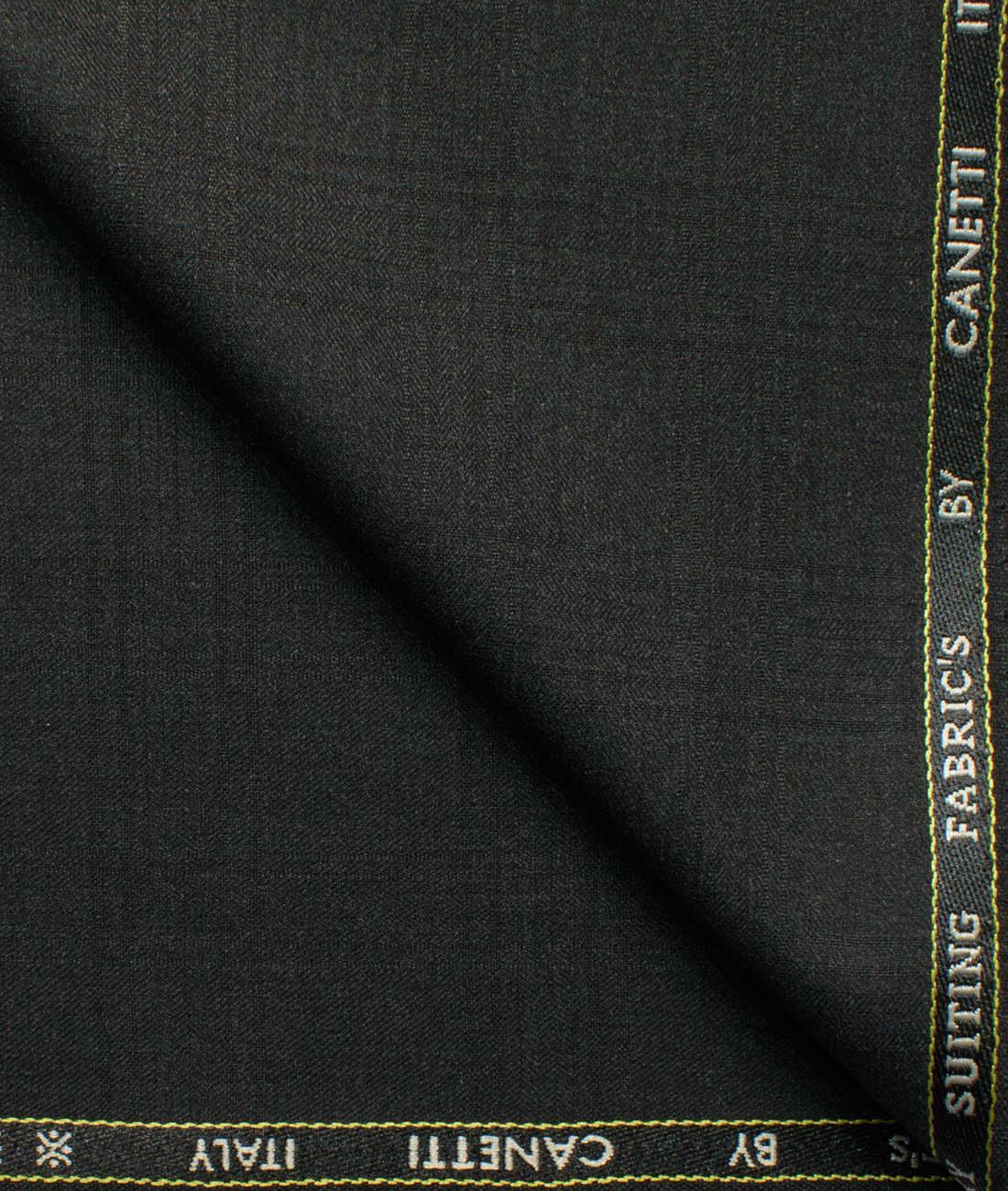 Canetti by Cadini Italy Men's Polyester Viscose Checks 3.75 Meter Unstitched Suiting Fabric (Dark Grey) Canetti by Cadini Italy Men's Polyester Viscose Checks 3.75 Meter Unstitched Suiting Fabric (Dark Grey)