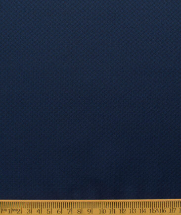 Absoluto Men's Terry Rayon  Structured  Unstitched Suiting Fabric (Royal Blue) - Image 6