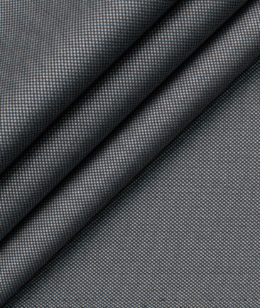 Absoluto Men's Terry Rayon  Structured  Unstitched Stretchable Suiting Fabric (Silver Grey)