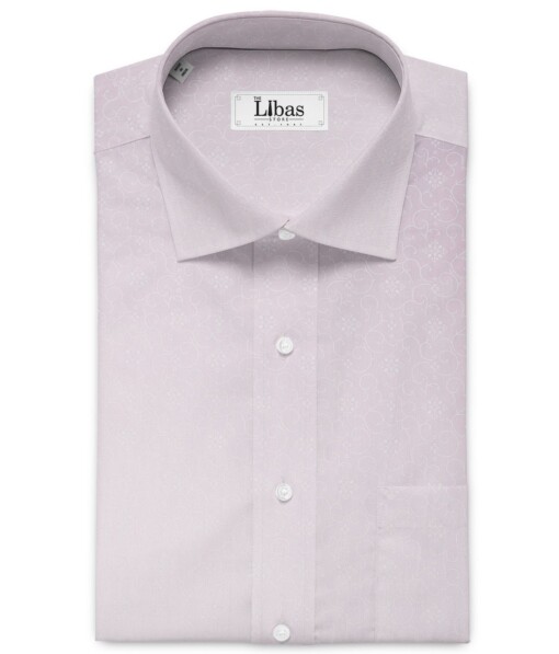 Canetti by Cadini Italy Men's Premium Cotton Printed  Unstitched Shirting Fabric (Pink)