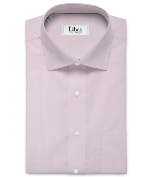 Donear Men's Superfine Cotton Solids  Unstitched Shirting Fabric (Pink)