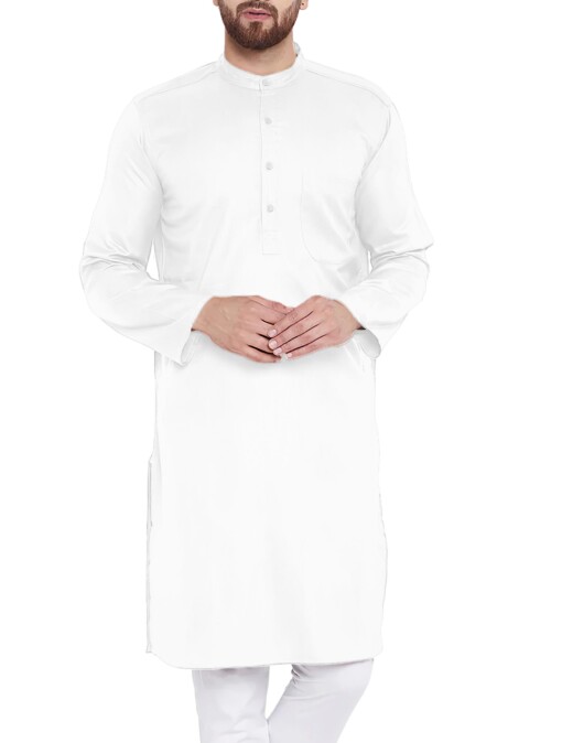 Donear Men's Superfine Cotton Solids  Unstitched Shirting Fabric (White)