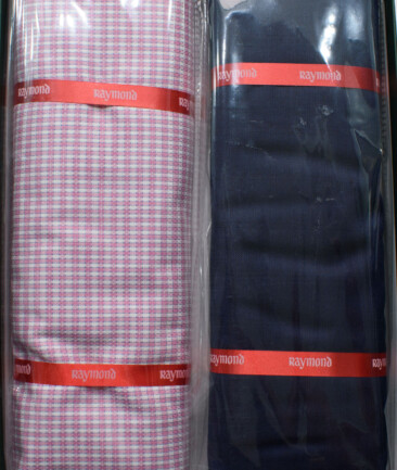 Raymond Fabrics Pant Shirt Fabric Combo Box ( Blue Pant-Shirt, Unstitched ,  Free Size) : Amazon.in: Fashion