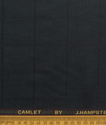 J.Hampstead Men's Terry Rayon  Checks  Unstitched Suiting Fabric (Dark Grey) - Image 7