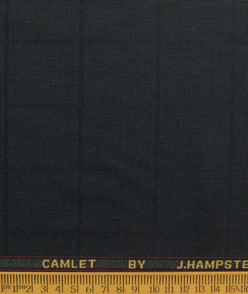 J.Hampstead Men's Terry Rayon  Checks  Unstitched Suiting Fabric (Dark Grey) - Image 7