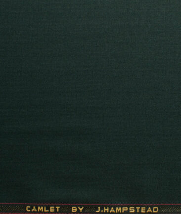 J.Hampstead Men's Terry Rayon  Solids  Unstitched Suiting Fabric (Dark Pine Green) - Image 7