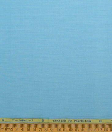 Soktas Men's 120/2 Giza Cotton Structured  Unstitched Shirting Fabric (Arctic Blue) - Image 4