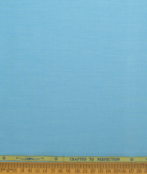Soktas Men's 120/2 Giza Cotton Structured  Unstitched Shirting Fabric (Arctic Blue) - Image 4