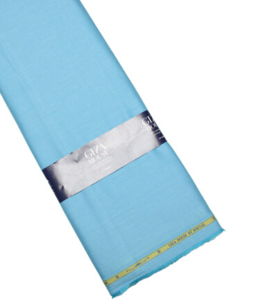 Soktas Men's 120/2 Giza Cotton Structured  Unstitched Shirting Fabric (Arctic Blue) - Image 5