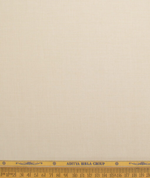 Soktas Men's 120/2 Egyptian Cotton Structured  Unstitched Shirting Fabric (Beige) - Image 4