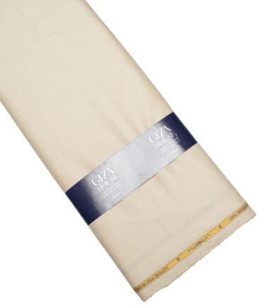 Soktas Men's 120/2 Egyptian Cotton Structured  Unstitched Shirting Fabric (Beige) - Image 5