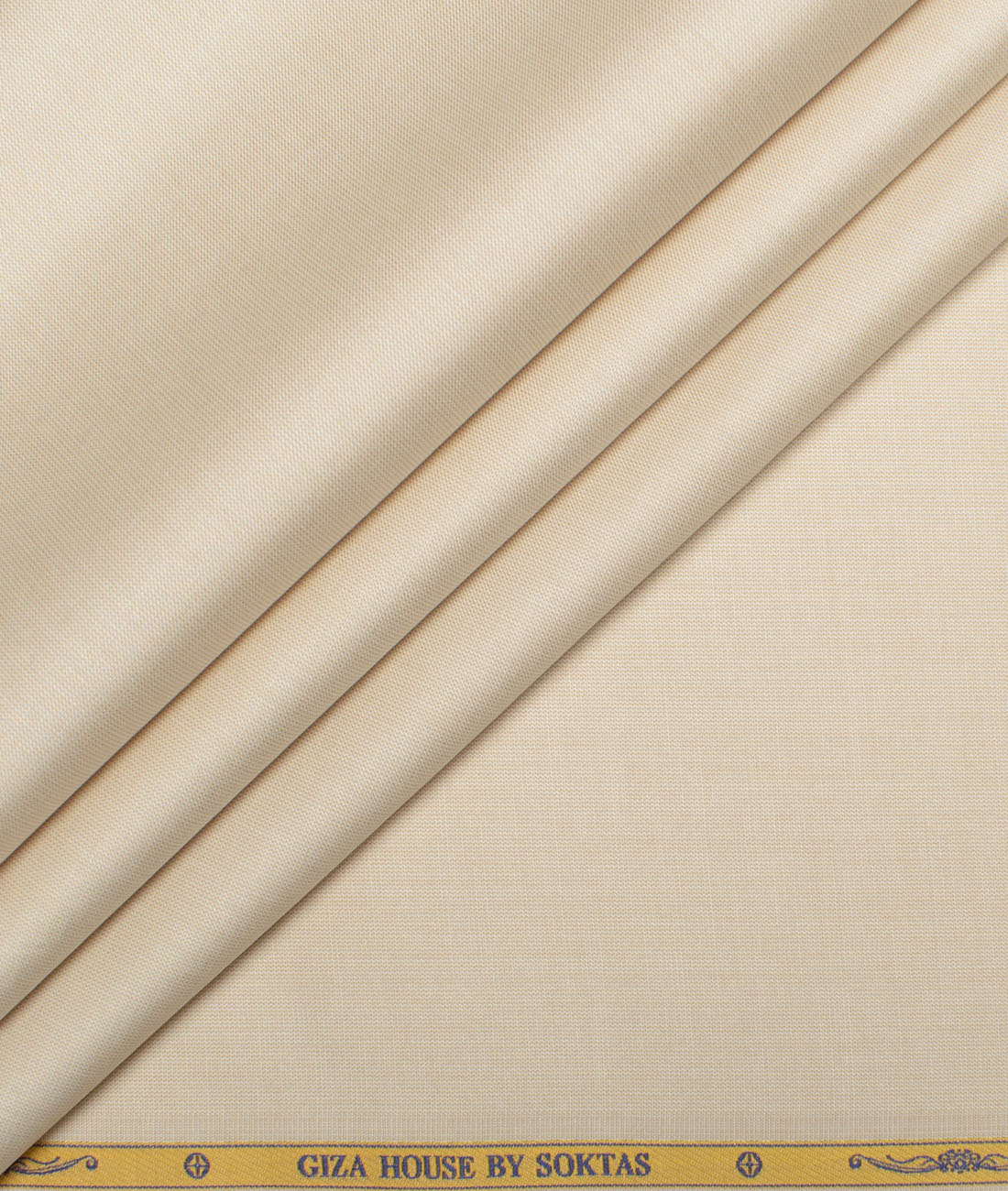 LSSOKSH178BGSLFPOXJUN Soktas Men's 120/2 Egyptian Cotton Structured Unstitched Shirting Fabric (Beige) - Image 1