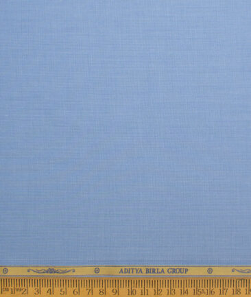 Soktas Men's 120/2 Giza Cotton Structured  Unstitched Shirting Fabric (Blue) - Image 4