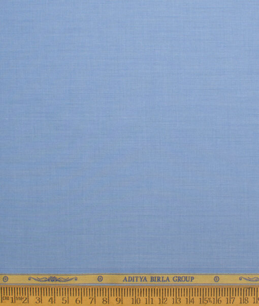Soktas Men's 120/2 Giza Cotton Structured  Unstitched Shirting Fabric (Blue) - Image 4