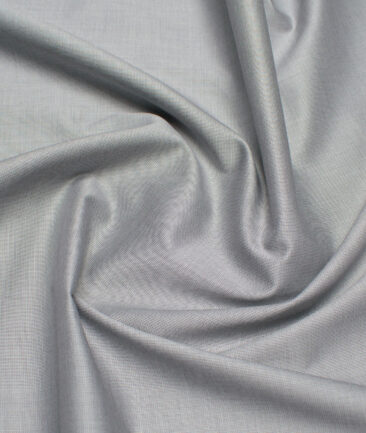 Soktas Men's 120/2 Egyptian Cotton Structured  Unstitched Shirting Fabric (Grey) - Image 3