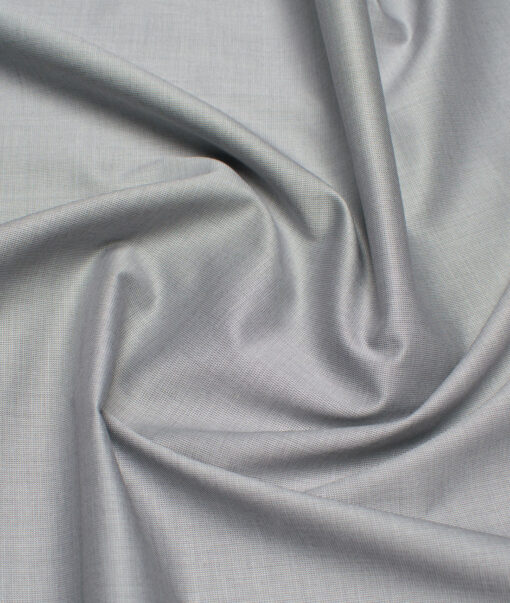 Soktas Men's 120/2 Egyptian Cotton Structured  Unstitched Shirting Fabric (Grey) - Image 3