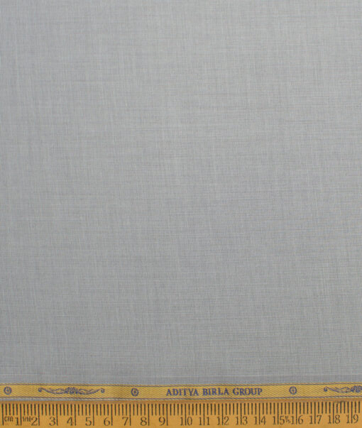 Soktas Men's 120/2 Egyptian Cotton Structured  Unstitched Shirting Fabric (Grey) - Image 4