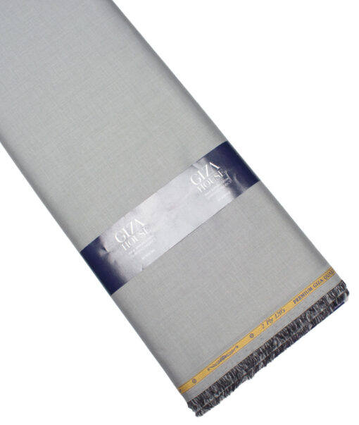 Soktas Men's 120/2 Egyptian Cotton Structured  Unstitched Shirting Fabric (Grey) - Image 5