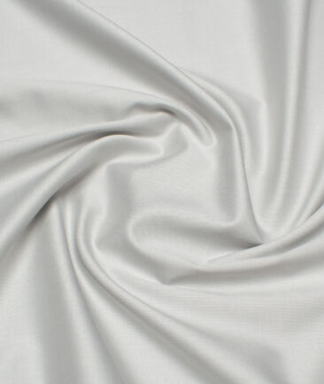 Soktas Men's 120/2 Egyptian Cotton Structured  Unstitched Shirting Fabric (Light Silver Grey) - Image 3