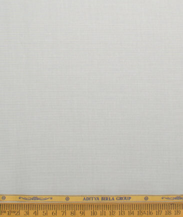 Soktas Men's 120/2 Egyptian Cotton Structured  Unstitched Shirting Fabric (Light Silver Grey) - Image 4