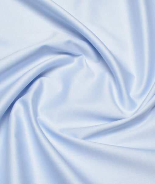 Soktas Men's 120/2 Egyptian Cotton Structured  Unstitched Shirting Fabric (Sky Blue) - Image 3