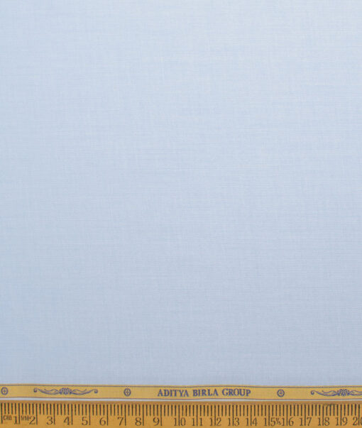 Soktas Men's 120/2 Egyptian Cotton Structured  Unstitched Shirting Fabric (Sky Blue) - Image 4