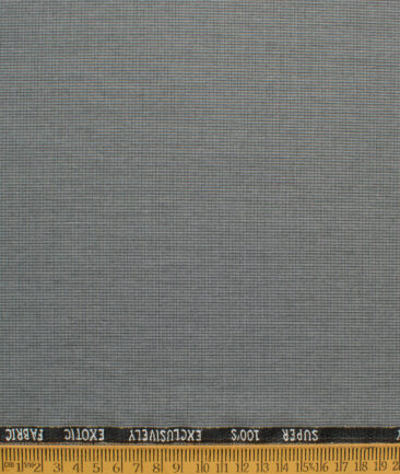 J.Hampstead Men's 20% Wool Super 100's Structured  Unstitched Suiting Fabric (Light Grey) - Image 6