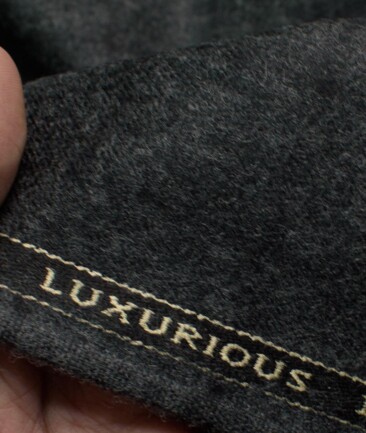 OCM Men's 70% Merino Wool  Checks  2 Meter Unstitched Tweed Jacketing & Blazer Fabric (Dark Worsted Grey)