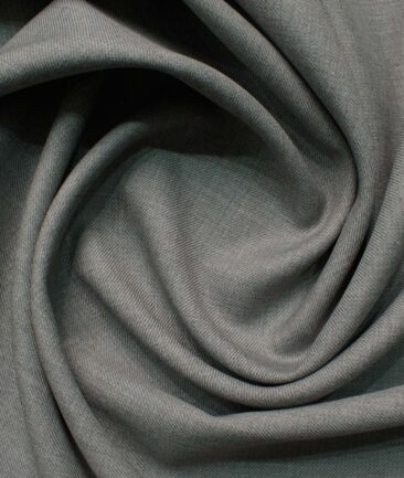 OCM Men's 45% Wool  Self Design  Unstitched Suiting Fabric (Light Worsted Grey)