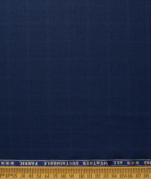 Raymond Men's 20% Wool  Checks  Unstitched Suiting Fabric (Dark Royal Blue) - Image 6