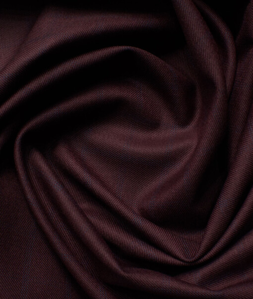 Raymond Men's 20% Wool  Checks  Unstitched Suiting Fabric (Dark Wine)