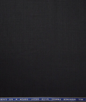 Raymond Techno Smart Men's 35% Wool  Solids  Unstitched Suiting Fabric (Black) - Image 4