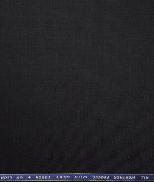 Raymond Techno Smart Men's 35% Wool  Solids  Unstitched Suiting Fabric (Black) - Image 4