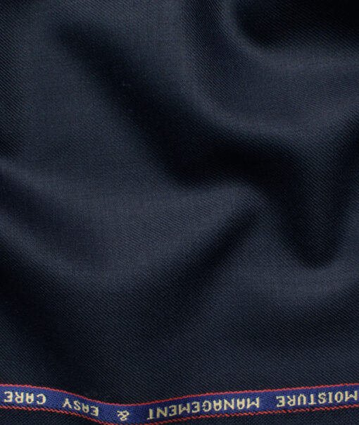 Raymond Men's 35% Wool  Solids  Unstitched Suiting Fabric (Dark Blue)